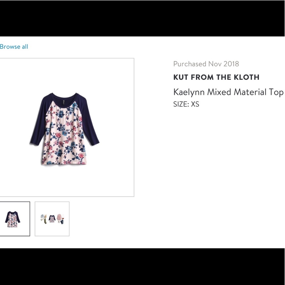 KFTK Kaelynn Mixed Material Top